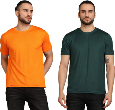 Lakshya Fashions Solid Men Round Neck Multicolor T-Shirt