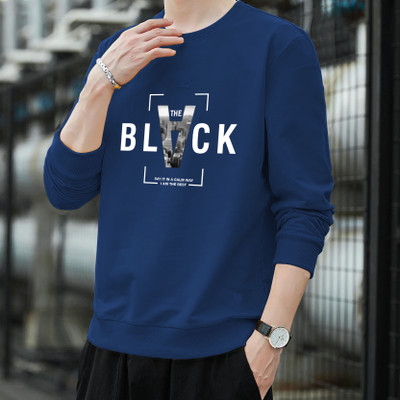 Manico Printed Men Round Neck Dark Blue T-Shirt