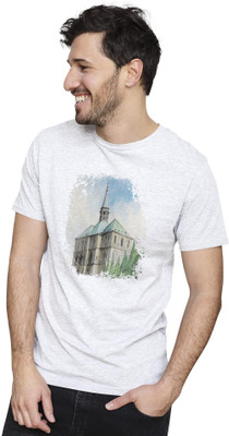 TheFreedomStore Printed Men Round Neck White T-Shirt