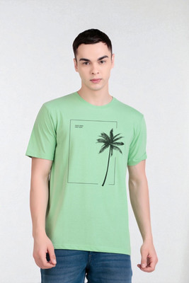 FLYIND VOGUE OUTFIT Graphic Print Men Round Neck Beige T-Shirt