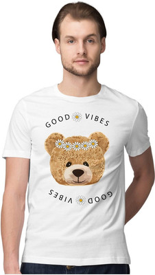 GPGARMENTSS Printed Men Round Neck White T-Shirt