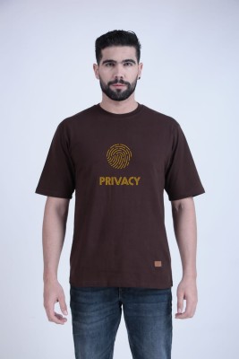 TULIC FASHION Printed Men Crew Neck Brown T-Shirt