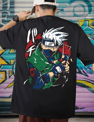 Manlino Graphic Print Men Round Neck Black T-Shirt