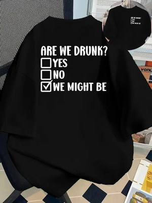 Relva Printed Men Round Neck Black T-Shirt