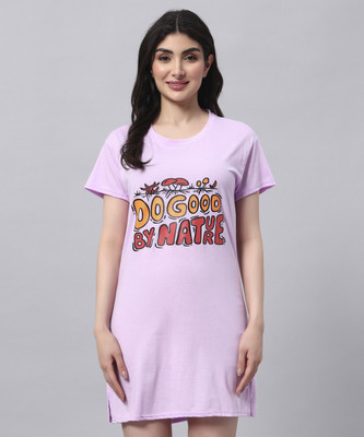 DUCOHIVE Printed Women Round Neck Pink T-Shirt