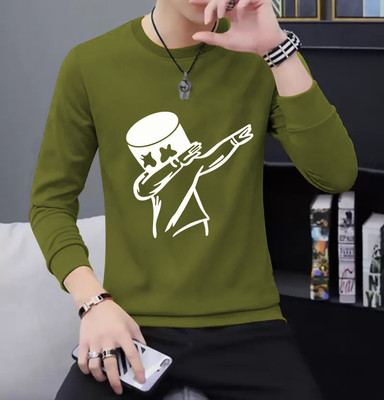 LGR FASHION Printed Women Round Neck Green T-Shirt