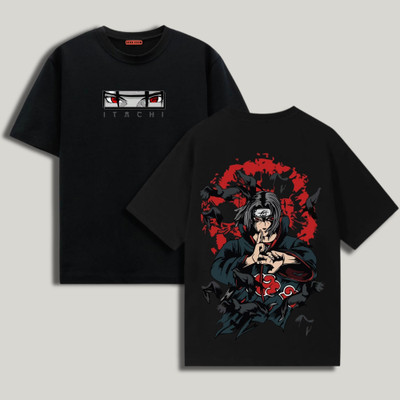 THE BROKEN STREET Graphic Print Men Round Neck Black T-Shirt
