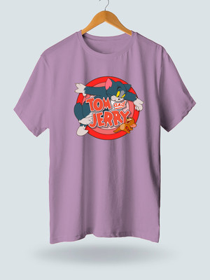JP Creation Printed, Typography Men Round Neck Purple T-Shirt