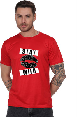 Atharva Trends Graphic Print Men Round Neck Red T-Shirt