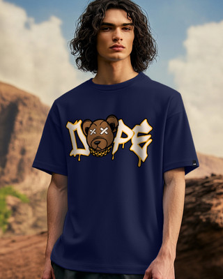 BEWAKOOF Printed Men Round Neck Blue T-Shirt