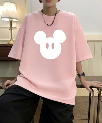 Cool Plus Printed Men Round Neck Pink T-Shirt