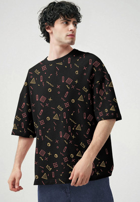 TRIPR Printed Men Round Neck Multicolor T-Shirt