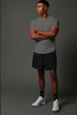 FURRR Solid Men Round Neck Grey T-Shirt