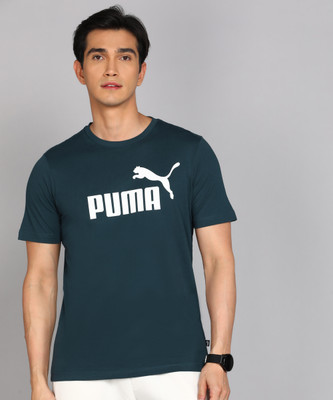 PUMA Printed Men Crew Neck Blue T-Shirt