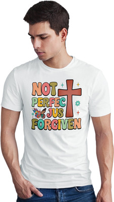Seek Buy Love Printed Men Round Neck White T-Shirt