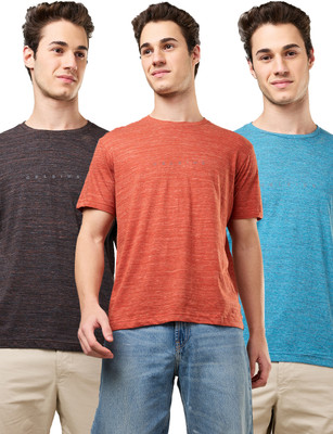 CELSIUS Solid Men Round Neck Multicolor T-Shirt
