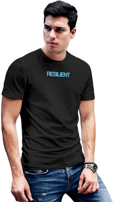 Fighterhero Typography Men Round Neck Grey T-Shirt