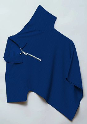 HELMONT Striped Men Polo Neck Navy Blue T-Shirt