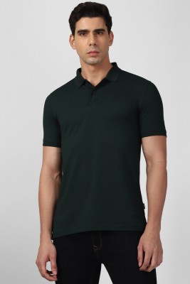 VAN HEUSEN Solid Men Polo Neck Green T-Shirt