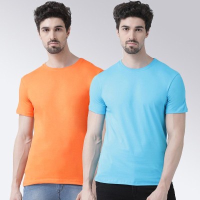 FRISKERS Solid Men Round Neck Multicolor T-Shirt