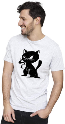 Sample Printed Men Round Neck White T-Shirt