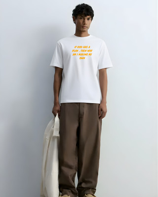 JHAJEE Typography Men Round Neck Grey T-Shirt