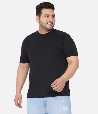 OrrganicChics Solid Men Round Neck Black T-Shirt