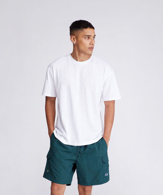 MIT Bharat Solid Men Round Neck White T-Shirt