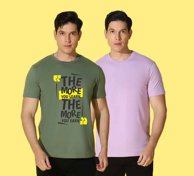 WOOSTRO Graphic Print Men Round Neck Multicolor T-Shirt