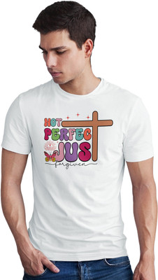 Seek Buy Love Printed Men Round Neck White T-Shirt