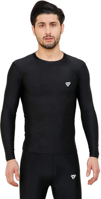 Kyk Solid Men Round Neck Black T-Shirt