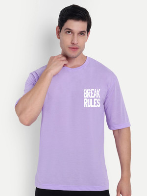 SCOTT FINCHER Graphic Print Men Round Neck Purple T-Shirt