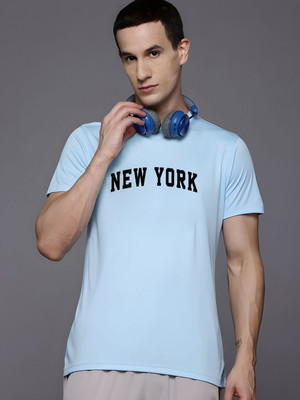 SZN Graphic Print Men Round Neck Light Blue T-Shirt