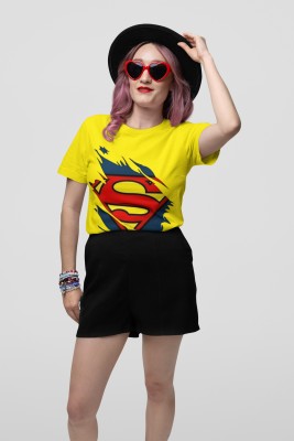 PD CLORI Graphic Print Women Round Neck Yellow T-Shirt