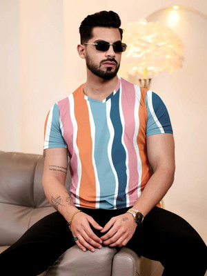 METRONAUT Printed Men Round Neck Multicolor T-Shirt