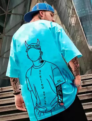 Majexic Printed Men Round Neck Multicolor T-Shirt