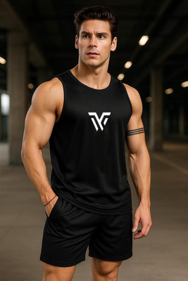 dashzone Printed Men Round Neck Black T-Shirt