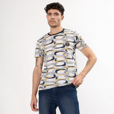 COUNTRY YARD Printed Men Round Neck Multicolor T-Shirt