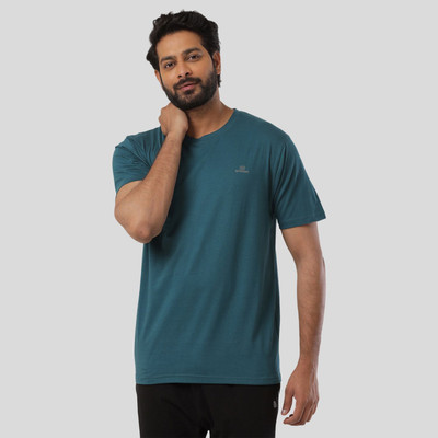 Ariser Solid Men Round Neck Dark Green T-Shirt