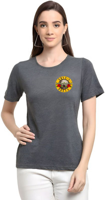 SZN Graphic Print Women Round Neck Grey T-Shirt