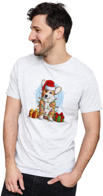 KRYONIX Printed Men Round Neck White T-Shirt