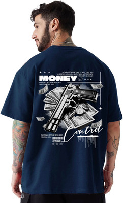 HADAR Graphic Print Men Round Neck Blue T-Shirt