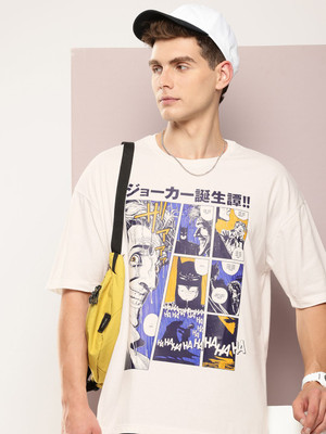 Kook N Keech Batman Graphic Print Men Round Neck White T-Shirt