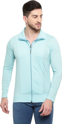 Tresna Trending Solid Men Polo Neck Blue T-Shirt