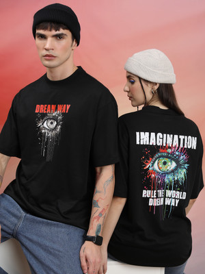 HIGHLANDER Printed, Typography Men Round Neck Black T-Shirt