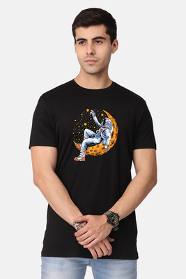 EPPE Printed Men Round Neck Black T-Shirt