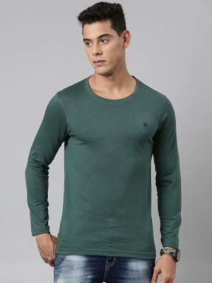 Dixcy Scott Originals Solid Men Round Neck Green T-Shirt