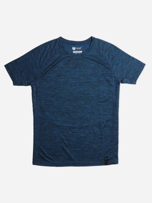 TEGO Printed Men Round Neck Blue T-Shirt