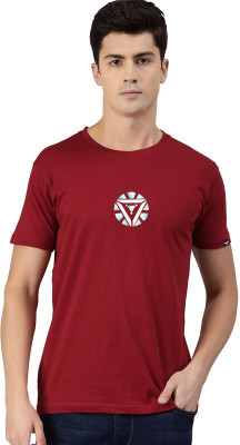 UNSULLY Printed Men Round Neck Red T-Shirt