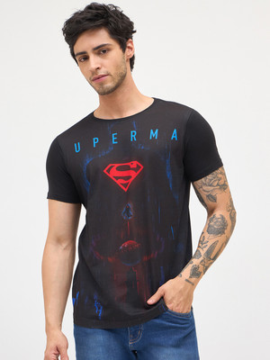 WEAR YOUR MIND Graphic Print Men Round Neck Black T-Shirt